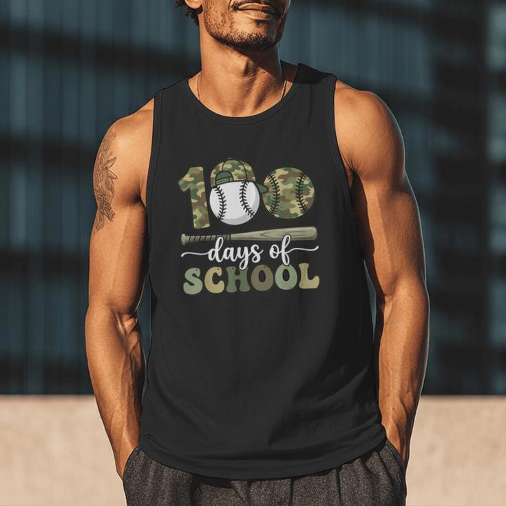 100 Days Of School Baseball Camo Art For Boys Kids Students Men Tank Top 100 Days Of School Baseball Camo Art For Boys Kids Students Men Tank Top