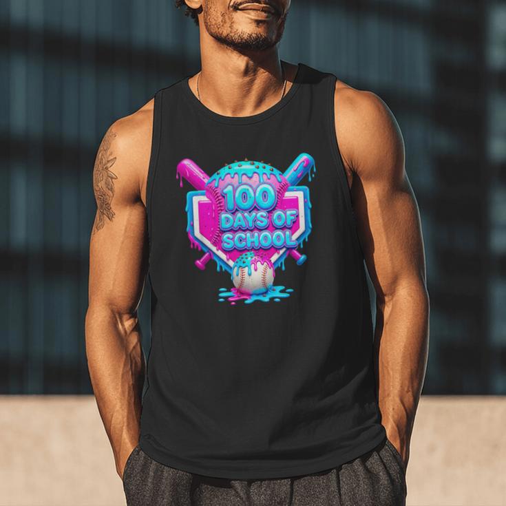 100 Days Of School Baseball Drip 100 Days For Boys And Kids Men Tank Top 100 Days Of School Baseball Drip 100 Days For Boys And Kids Men Tank Top