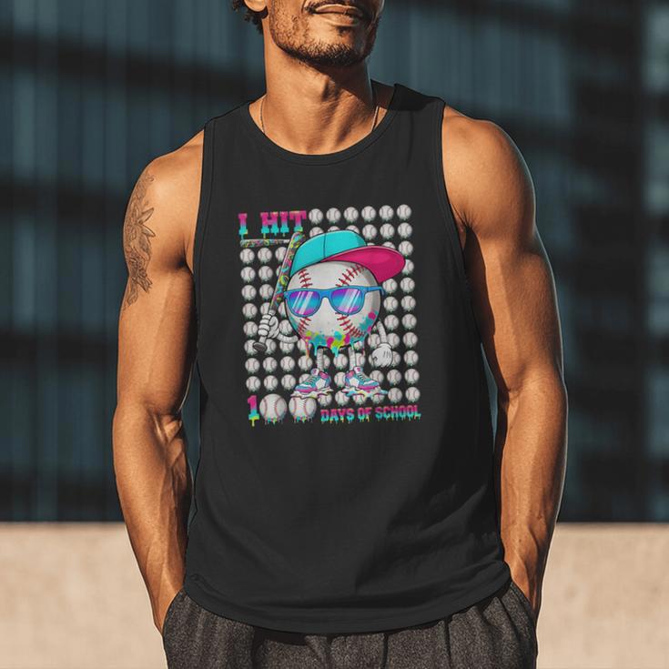 100 Days Of School Baseball Drip Ice Cream Boys Kids Men Tank Top 100 Days Of School Baseball Drip Ice Cream Boys Kids Men Tank Top