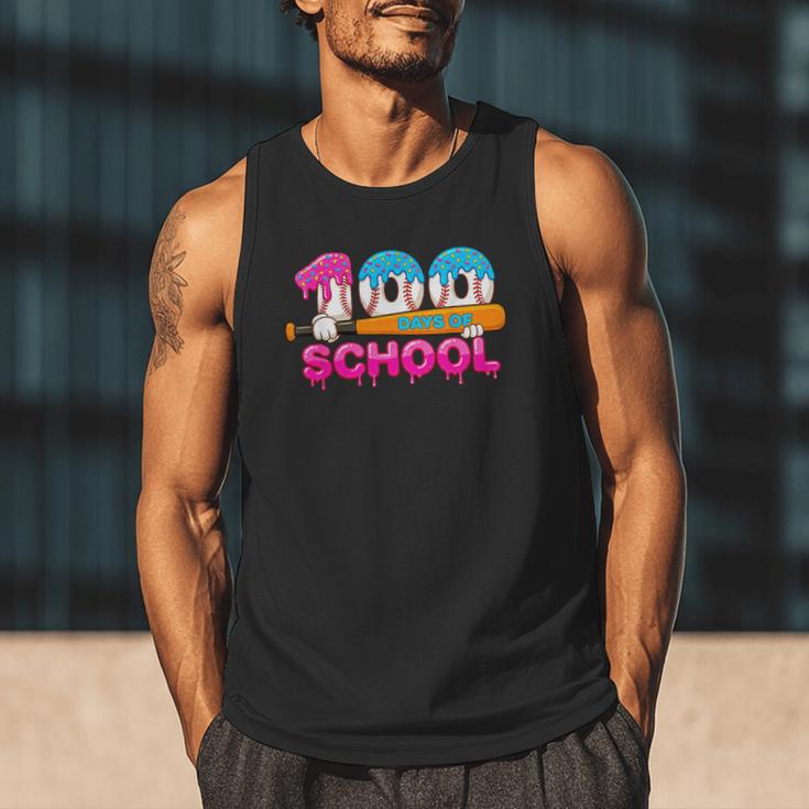 100 Days Of School Baseball Ice Cream Drip For Teacher Kid Men Tank Top 100 Days Of School Baseball Ice Cream Drip For Teacher Kid Men Tank Top