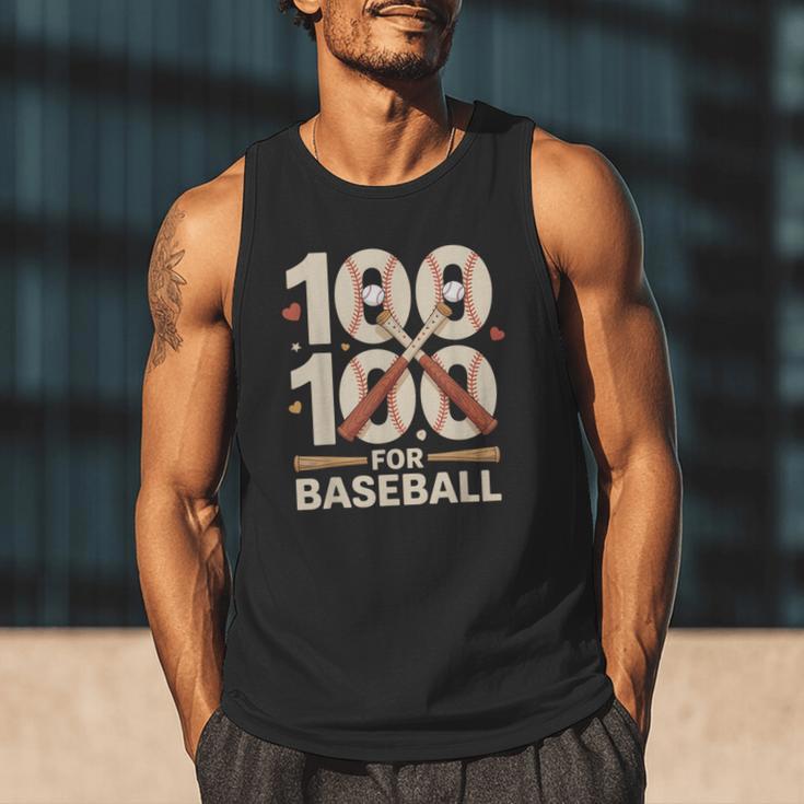 100 Days Of School Baseball Love Valentine’s Day Men Women Men Tank Top
