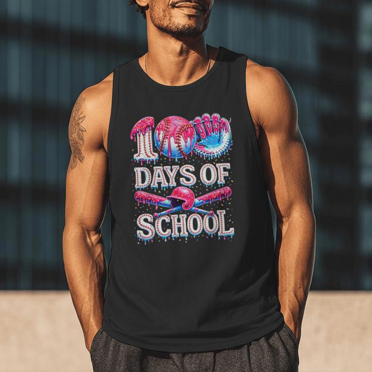 100 Days Of School Baseball Lover Donut Drip Boy Girl Men Tank Top 100 Days Of School Baseball Lover Donut Drip Boy Girl Men Tank Top