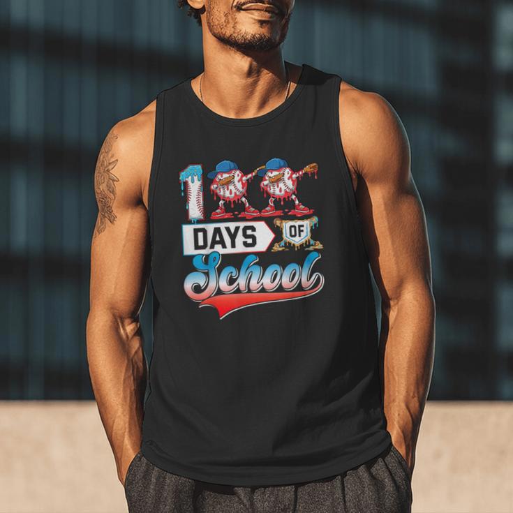 100 Days Of School Boys Baseball Drip 100th Day Dabbing Ball Men Tank Top 100 Days Of School Boys Baseball Drip 100th Day Dabbing Ball Men Tank Top