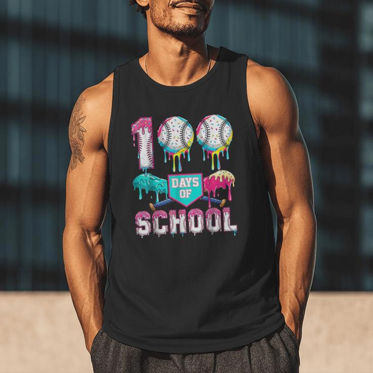 100 Days Of School Boys Kids 100th Day Of School Baseball Men Tank Top