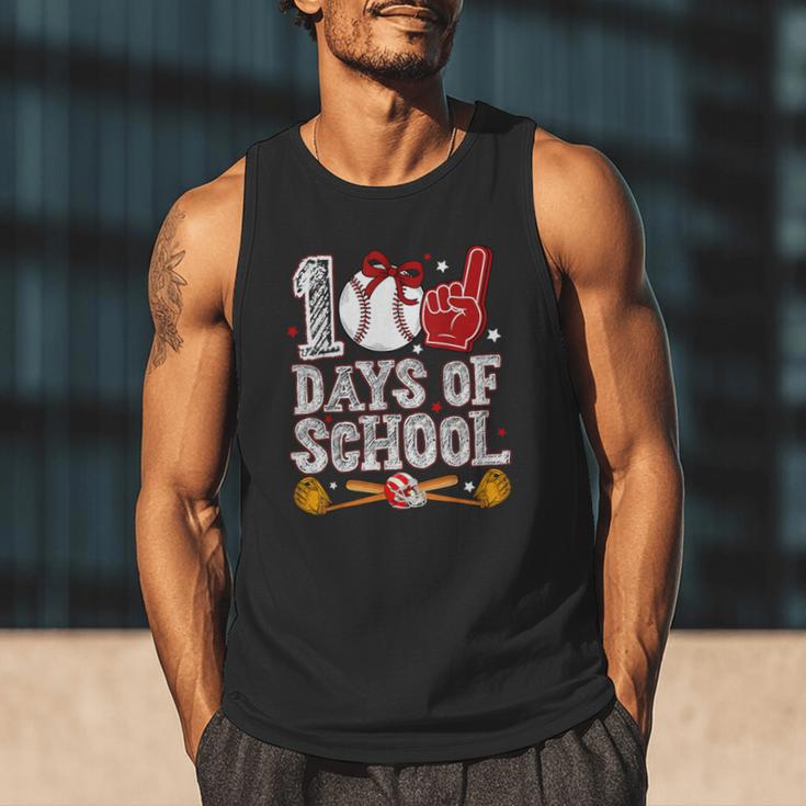 100 Days Of School Cute Bow Baseball Boy Girl Teacher Men Tank Top 100 Days Of School Cute Bow Baseball Boy Girl Teacher Men Tank Top