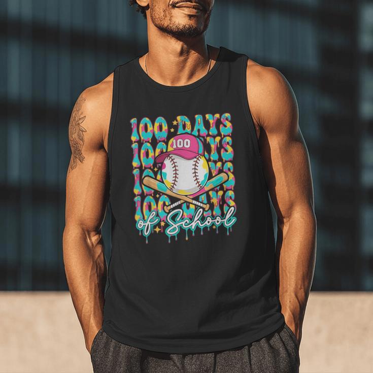 100 Days Of School Drip Baseball 100th Day Baseball School Men Tank Top 100 Days Of School Drip Baseball 100th Day Baseball School Men Tank Top
