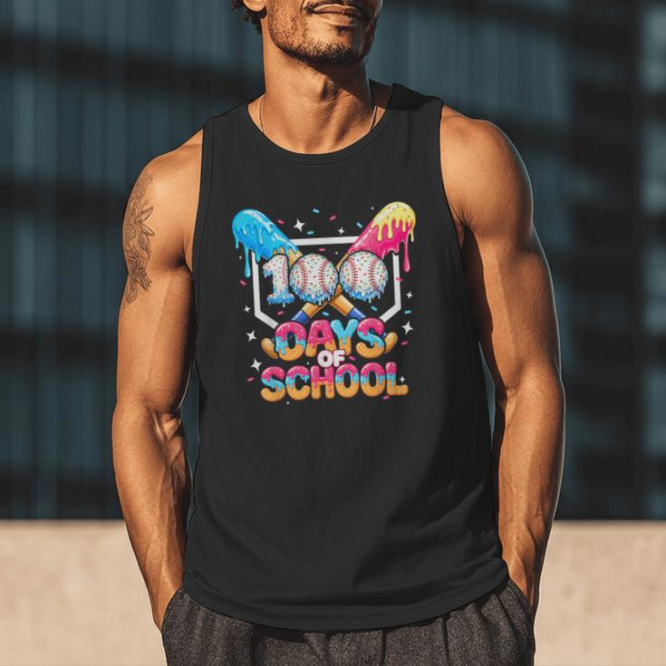 100 Days Of School Ice Cream Baseball Player For Kids Boys Men Tank Top 100 Days Of School Ice Cream Baseball Player For Kids Boys Men Tank Top