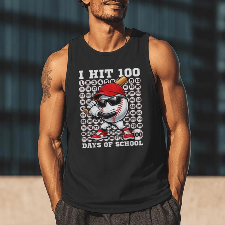 100 Days Of School Retro Baseball Sport For Boys Teachers Men Tank Top
