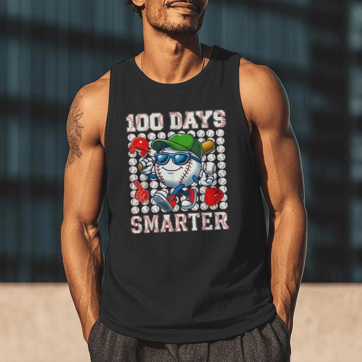 100 Days Smarter Baseball 100 Days Of School Boy Girl Kid Men Tank Top