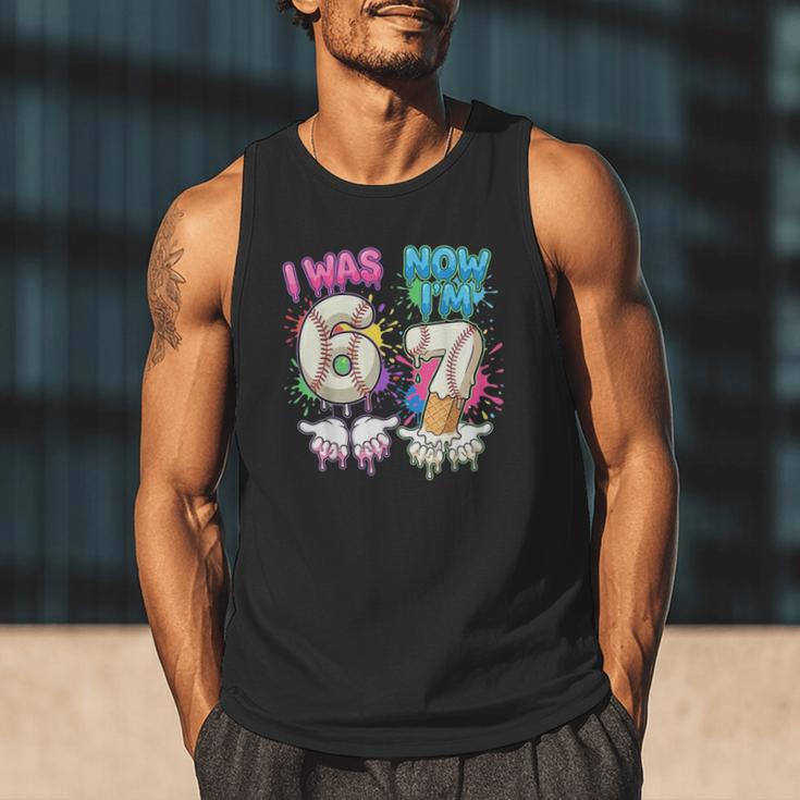 I Was 6 Now I'm 7 Baseball Drip 67 Birthday Boy 7th Birthday Men Tank Top I Was 6 Now I'm 7 Baseball Drip 67 Birthday Boy 7th Birthday Men Tank Top
