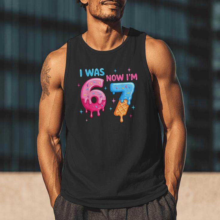 I Was 6 Now I'm 7 Meme Six Seven Baseball 7th Birthday Men Tank Top I Was 6 Now I'm 7 Meme Six Seven Baseball 7th Birthday Men Tank Top
