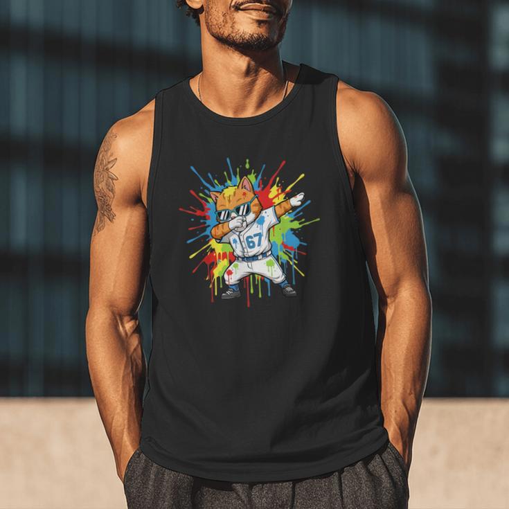 67 Baseball Dabbing Cat 6 7 Dripping Ice Cream Meme Men Tank Top 67 Baseball Dabbing Cat 6 7 Dripping Ice Cream Meme Men Tank Top