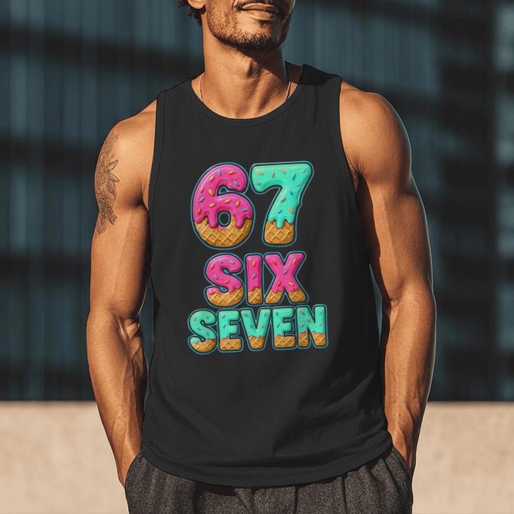 67 Ice Cream Drip Baseball Six Seven 6-7 Meme Teen Boy Men Tank Top 67 Ice Cream Drip Baseball Six Seven 6-7 Meme Teen Boy Men Tank Top