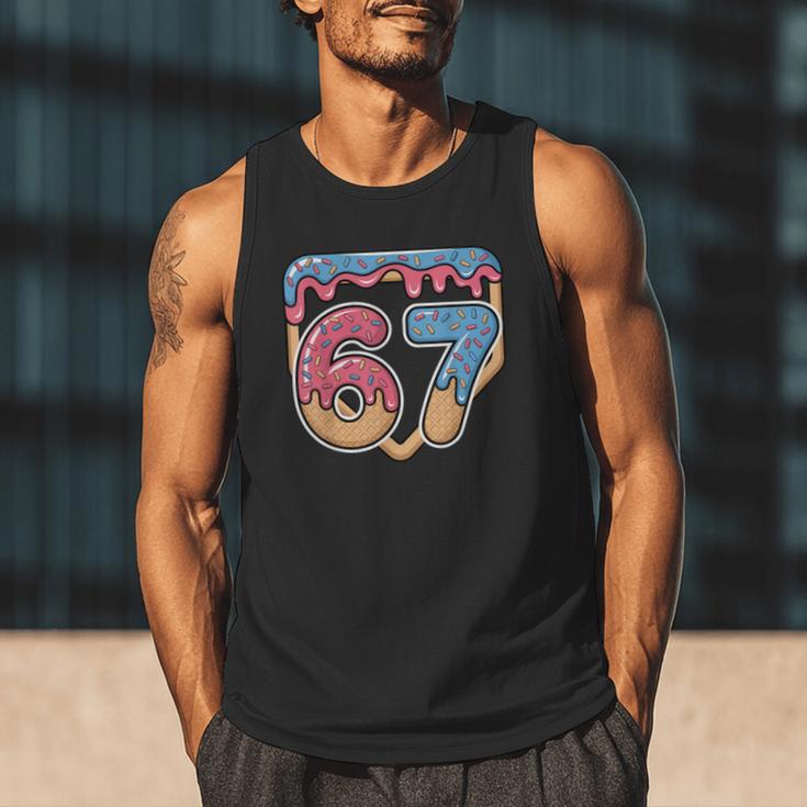 67 Ice Cream Drip Meme Baseball Men Tank Top