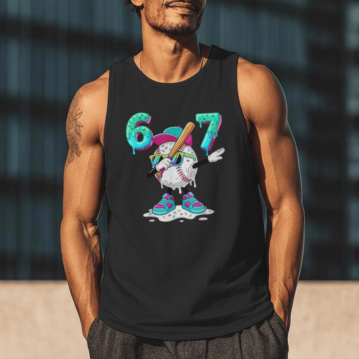 67 Meme Six Seven Meme Baseball Dapping Ice Cream Drip Men Tank Top