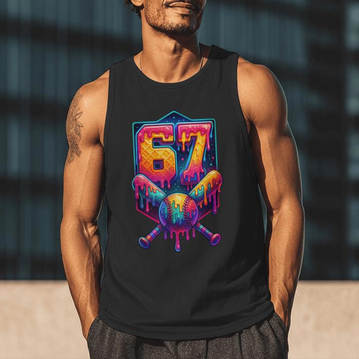 67 Meme Trendy Baseball Number 67 Player Six Seven Men Tank Top 67 Meme Trendy Baseball Number 67 Player Six Seven Men Tank Top