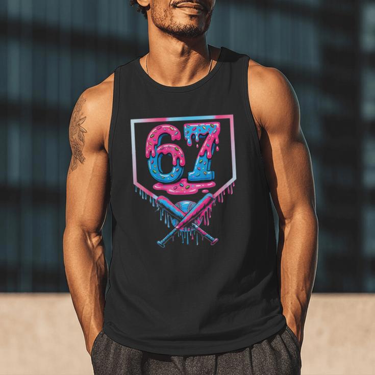 67 Six Seven Baseball Ice Cream Drip Cool Meme 67 Men Tank Top