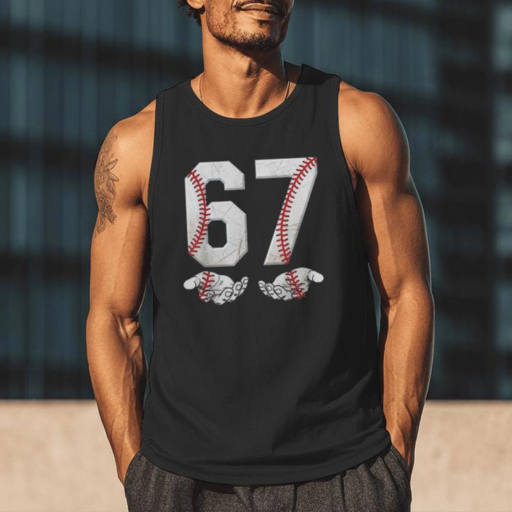 67 Six Seven Number 6 7 Meme Baseball Six Seven For Boys Men Men Tank Top