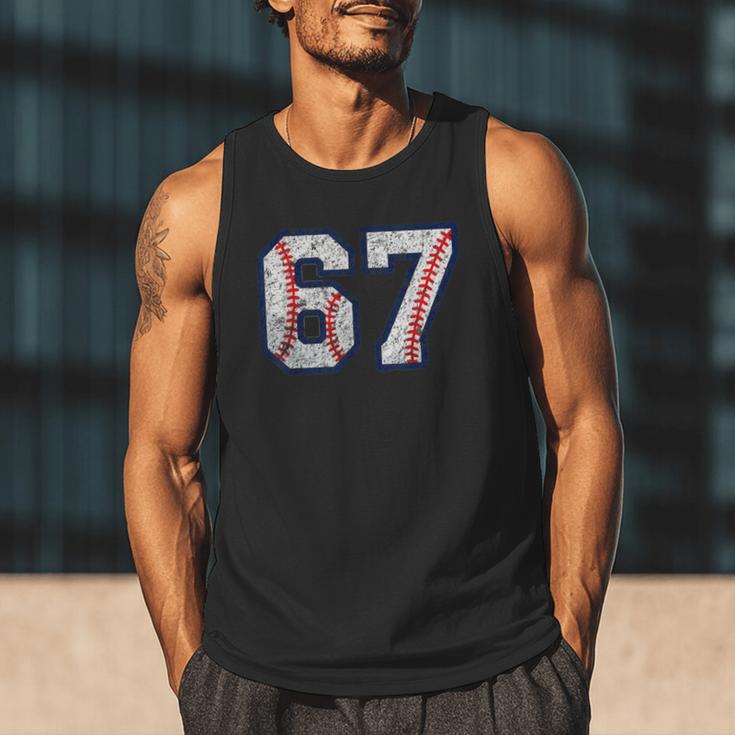 67 Sports Meme – Baseball Number 6 7 Men Tank Top