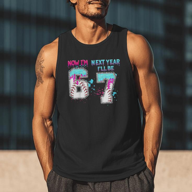 6th Birthday Now I'm 6 Next Year I'Ll Be 7 Baseball Drip 67 Men Tank Top