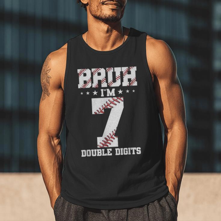 7th Birthday Baseball Bruh I'm 7 Double Digits 7 Years Old Men Tank Top 7th Birthday Baseball Bruh I'm 7 Double Digits 7 Years Old Men Tank Top
