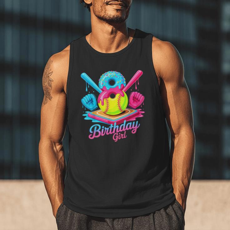 8th Birthday Baseball Ice Cream Drip 8 Years Old Girls B-Day Men Tank Top