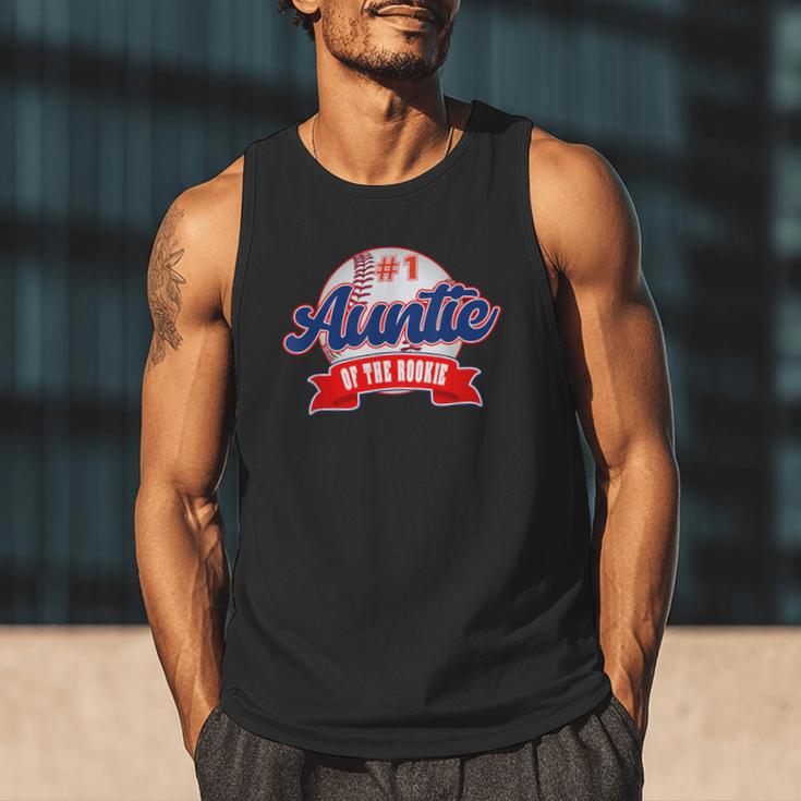 Auntie Rookie Of Year 1st Birthday Baseball Theme Matching Men Tank Top