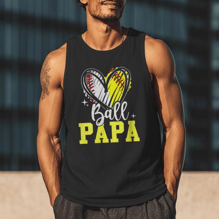 Ball Papa Softball Baseball Dad Daddy Men Tank Top Ball Papa Softball Baseball Dad Daddy Men Tank Top