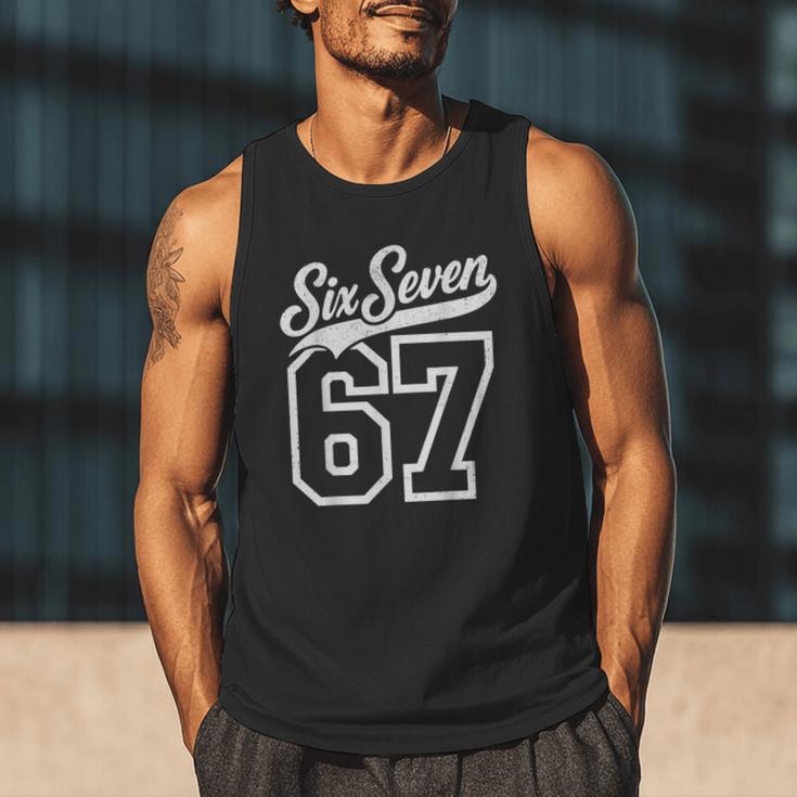 Baseball 6 7 Number 67 Six Seven Meme Boys Youth Kids Men Tank Top