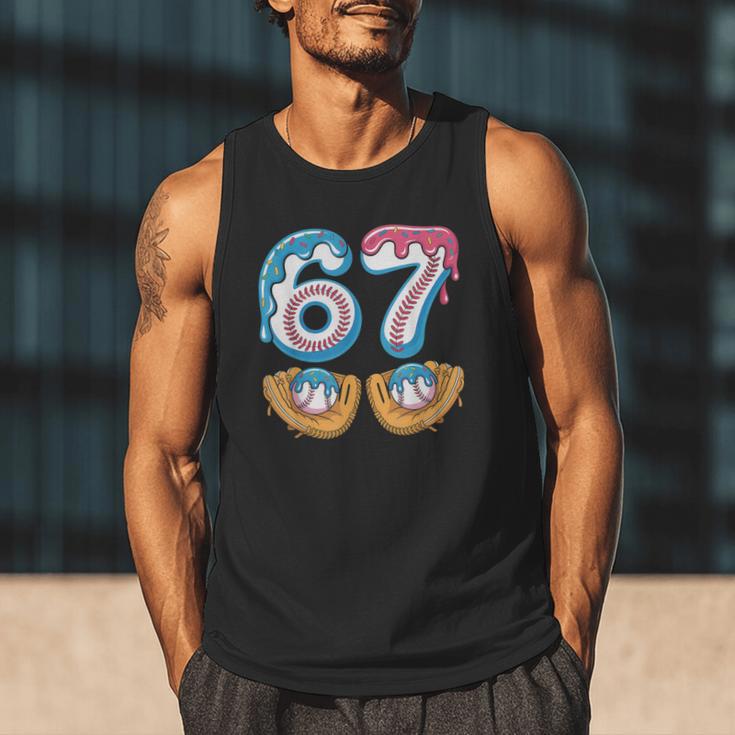 Baseball 67 Ice Cream Drip 67 Meme Player T-Shirt Men Tank Top
