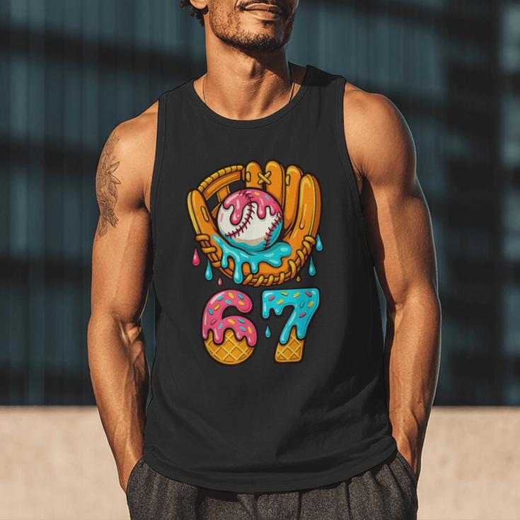 Baseball 67 Ice Cream Drip 67 Six Seven Meme 67th Birthday Men Tank Top Baseball 67 Ice Cream Drip 67 Six Seven Meme 67th Birthday Men Tank Top