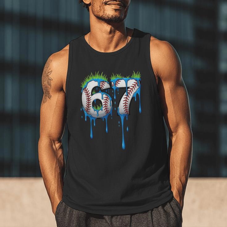 Baseball 67 Six Seven Gen Alpha Meme Blue Drip Boys Men Tank Top Baseball 67 Six Seven Gen Alpha Meme Blue Drip Boys Men Tank Top