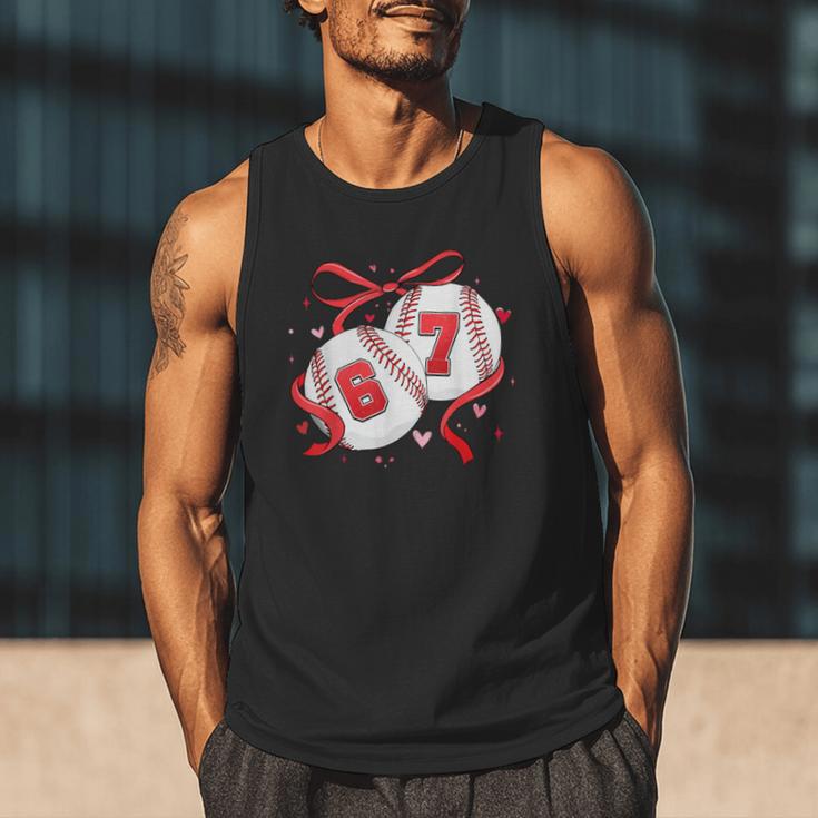 Baseball 67 Six Seven Gen Alpha Meme Valentine's Day Men Tank Top Baseball 67 Six Seven Gen Alpha Meme Valentine's Day Men Tank Top