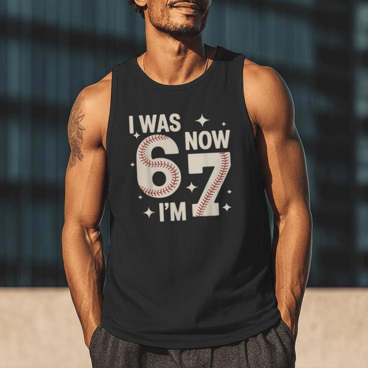Baseball 7th Birthday 6 7 Years Old I Was 6 Now I'm 7 Men Tank Top Baseball 7th Birthday 6 7 Years Old I Was 6 Now I'm 7 Men Tank Top