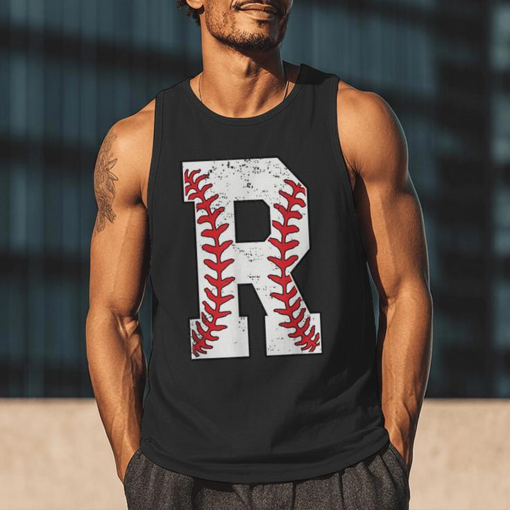 Baseball Alphabet Monogram Initial Letter R Men Tank Top Baseball Alphabet Monogram Initial Letter R Men Tank Top