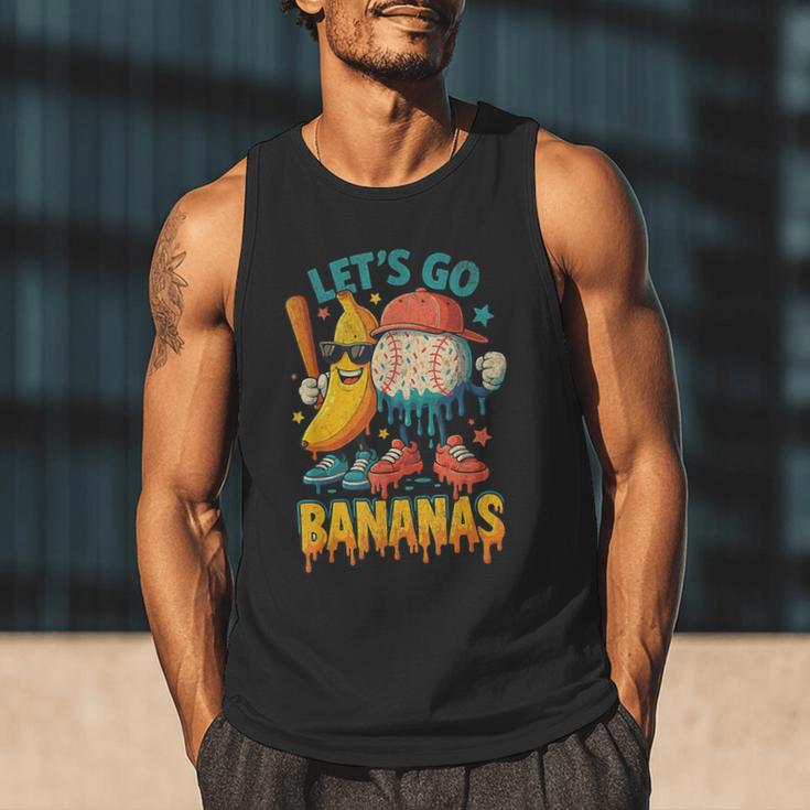 Baseball Banana Sports Drip Art For Kids Men Tank Top