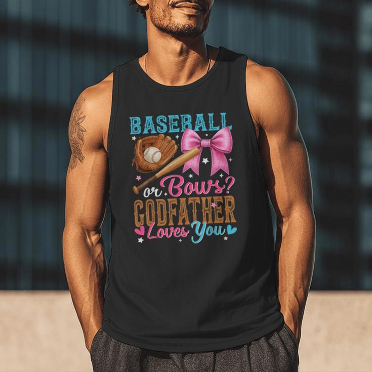 Baseball Or Bows Godfather Loves You Gender Reveal Men Tank Top Baseball Or Bows Godfather Loves You Gender Reveal Men Tank Top