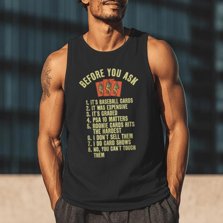 Baseball Card Collector Baseball Card Trading Men Tank Top