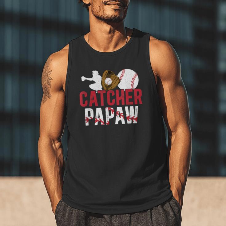 Baseball Catcher Papaw Proud Papaw Of A Baseball Catcher Men Tank Top