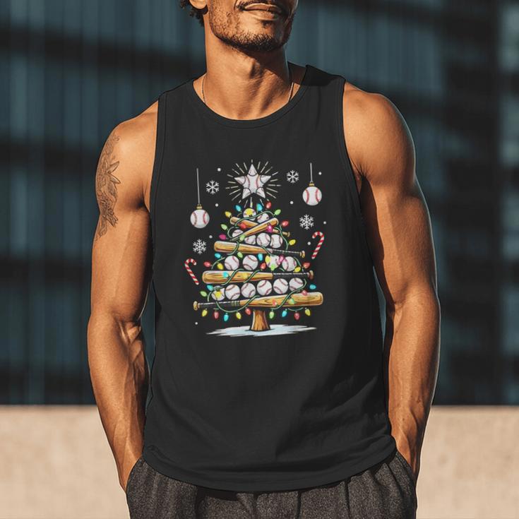 Baseball Christmas Tree Lights Men Tank Top Baseball Christmas Tree Lights Men Tank Top