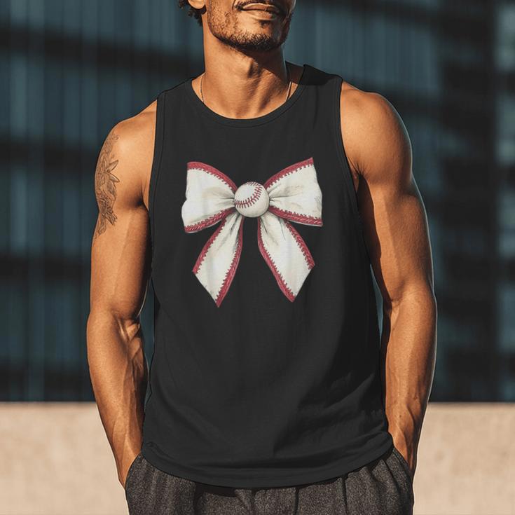Baseball Coquette Bow Cute Baseball Game Men Tank Top