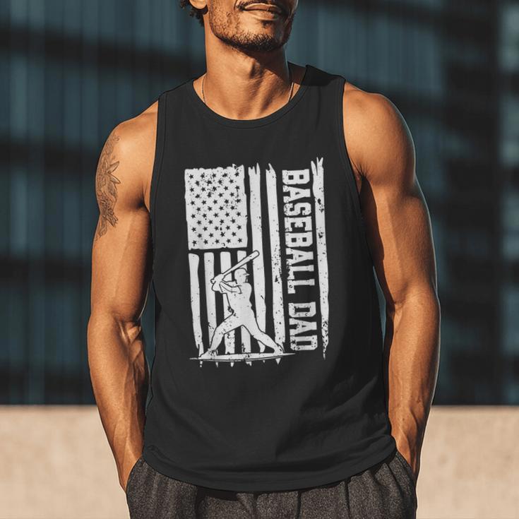 Baseball Dad American Flag Papa Daddy Happy Father's Day Men Tank Top Baseball Dad American Flag Papa Daddy Happy Father's Day Men Tank Top