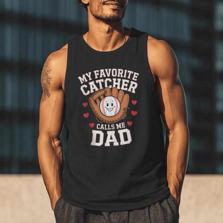 Baseball Dad Father's Day Catcher Men Men Tank Top