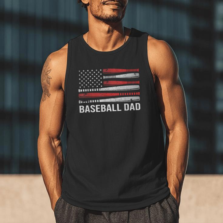 Baseball Dad Father's Day US Flag Baseball Men Tank Top Baseball Dad Father's Day US Flag Baseball Men Tank Top