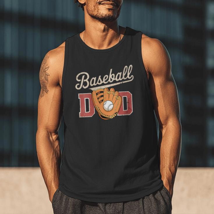 Baseball Dad Fireball Sports Father Fathers Day Daddy Men Tank Top