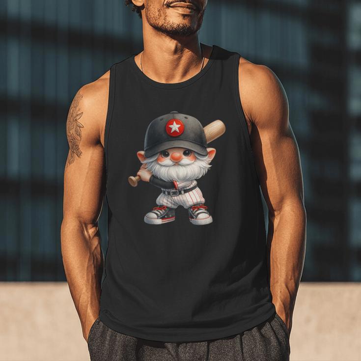 Baseball Dad Gnome With Baseball Bat For Grandpa Life Men Tank Top