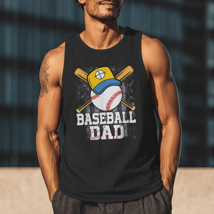 Baseball Dad Happy Fathers Day For Men Boys Kids Men Tank Top