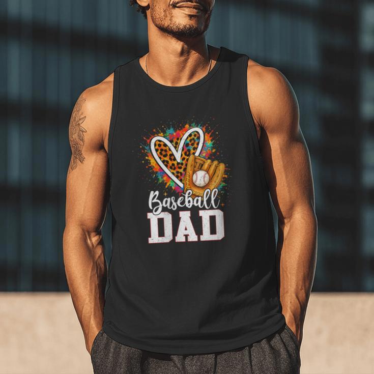 Baseball Dad Leopard Heart Colorful Men Tank Top Baseball Dad Leopard Heart Colorful Men Tank Top