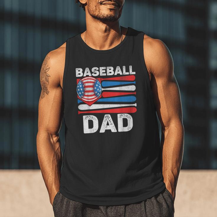 Baseball Dad For Men American Flag 4th Of July Fathers Day Men Tank Top Baseball Dad For Men American Flag 4th Of July Fathers Day Men Tank Top