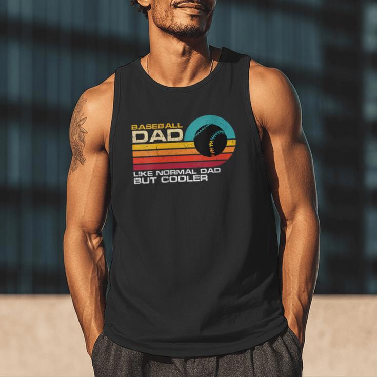 Baseball Dad Like Normal Dad But Cooler Fathers Day Men Tank Top